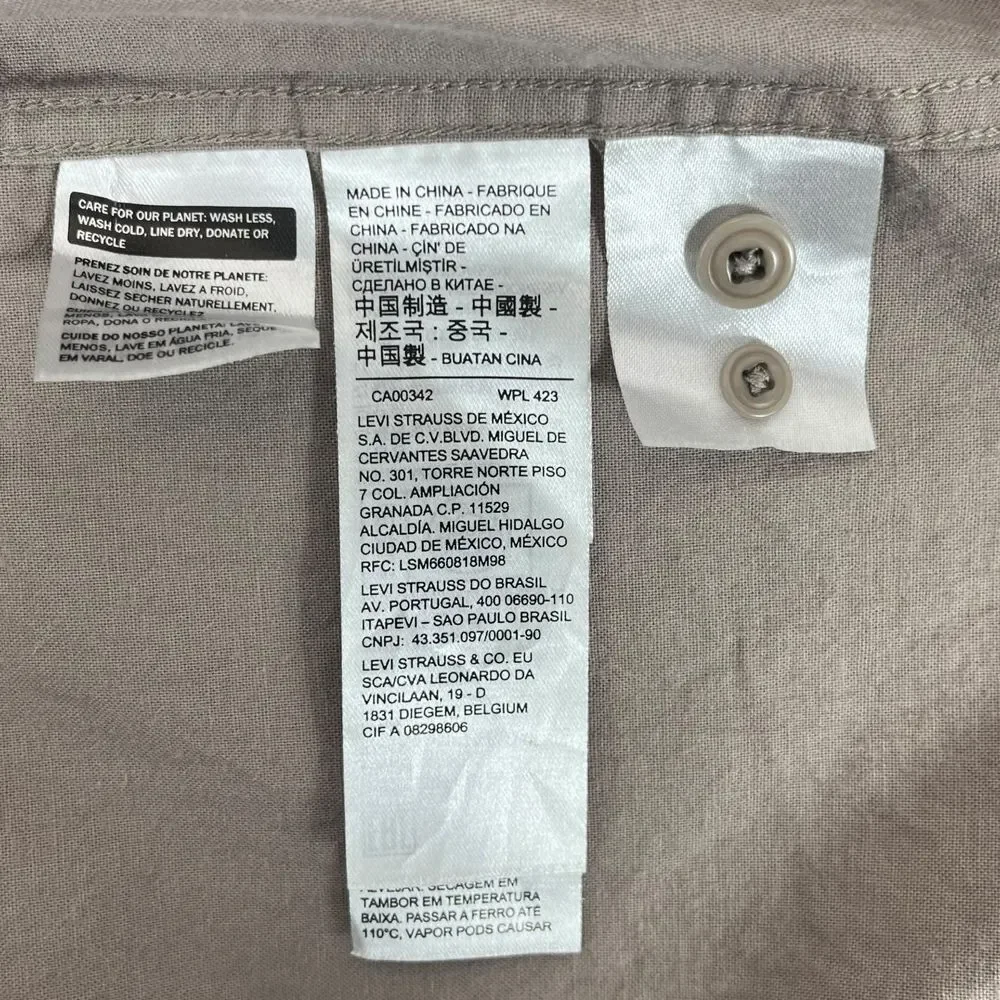 Levi's Made & Crafted Men Small Japanese‎ Fabric Classic Long Sleeve Shirt